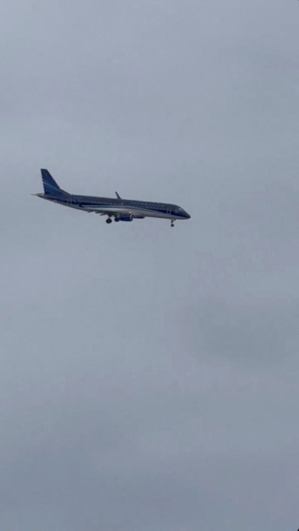 A view shows the last moments of the flight of an Azerbaijan Airlines' Embraer passenger plane that crashed near the city of Aktau, Kazakhstan December 25, 2024 in this screengrab from a video obtained from social media. — Social media pic via Reuters