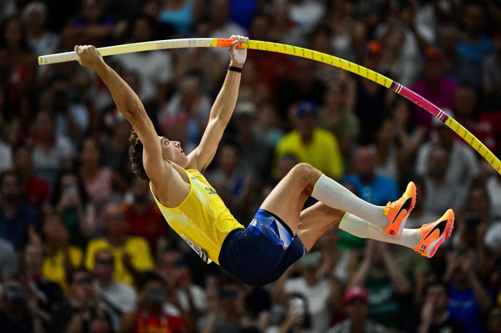 Sweden's Armand Duplantis competes in the men's pole vault final during the World Athletics Championships at the National Athletics Centre in Budapest in this file picture dated August 26, 2023. — AFP pic