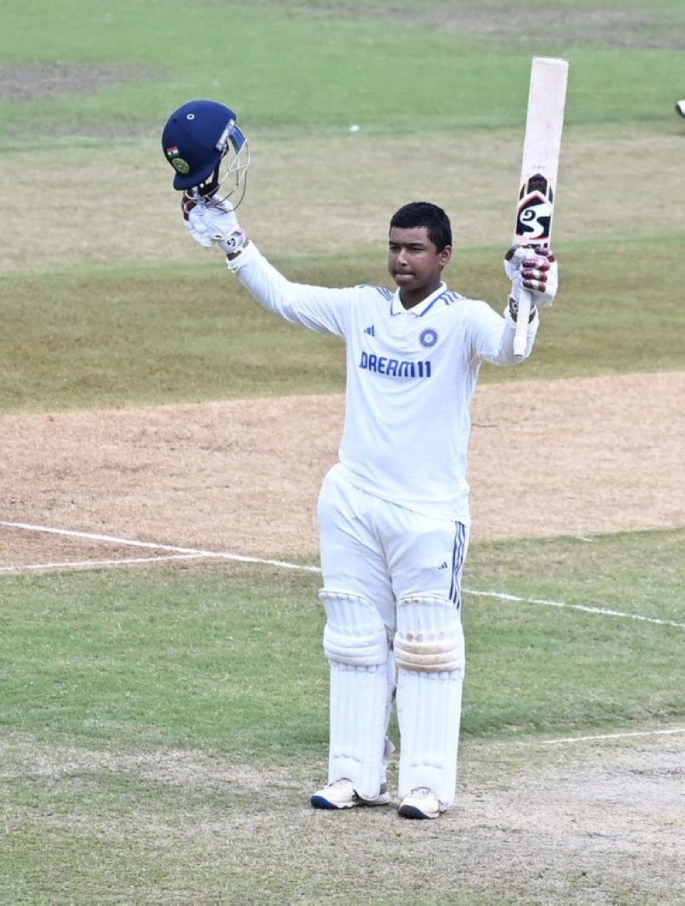 The teenage batter’s rise has been swift. He made his domestic debut aged 12 in the Ranji Trophy in January, then was selected for India’s Under-19 squad against a touring Australia team, promptly hitting a 58-ball century.