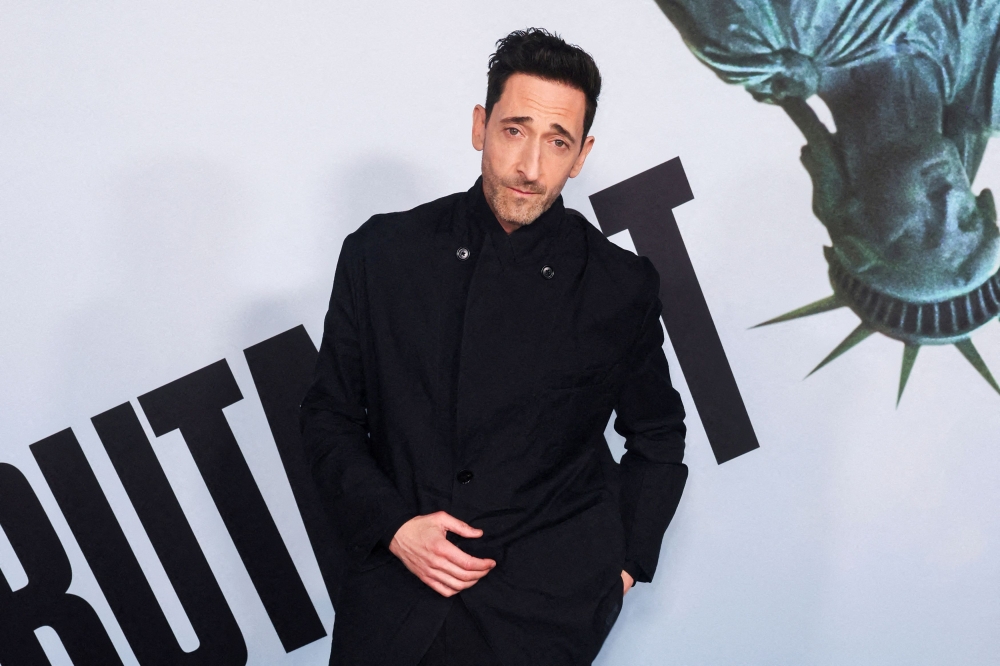 Actor Adrien Brody attends the premiere of the film ‘The Brutalist’ at Vista Theatre in Los Angeles, California December 5, 2024. — Reuters pic  