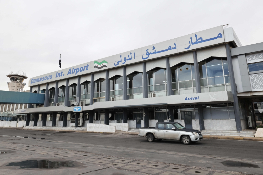 This picture shows the entrance to the Damascus International Airport December 31, 2024. — AFP pic