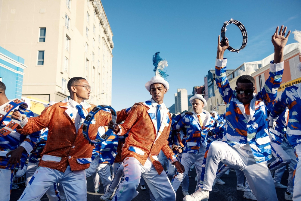 Kaapse Klopse minstrels dance as their troupe moves forward during the annual Kaapse Klopse parade, also known as ‘Tweede Nuwe Jaar’ (second New Year), in Cape Town on January 4, 2025. — AFP pic