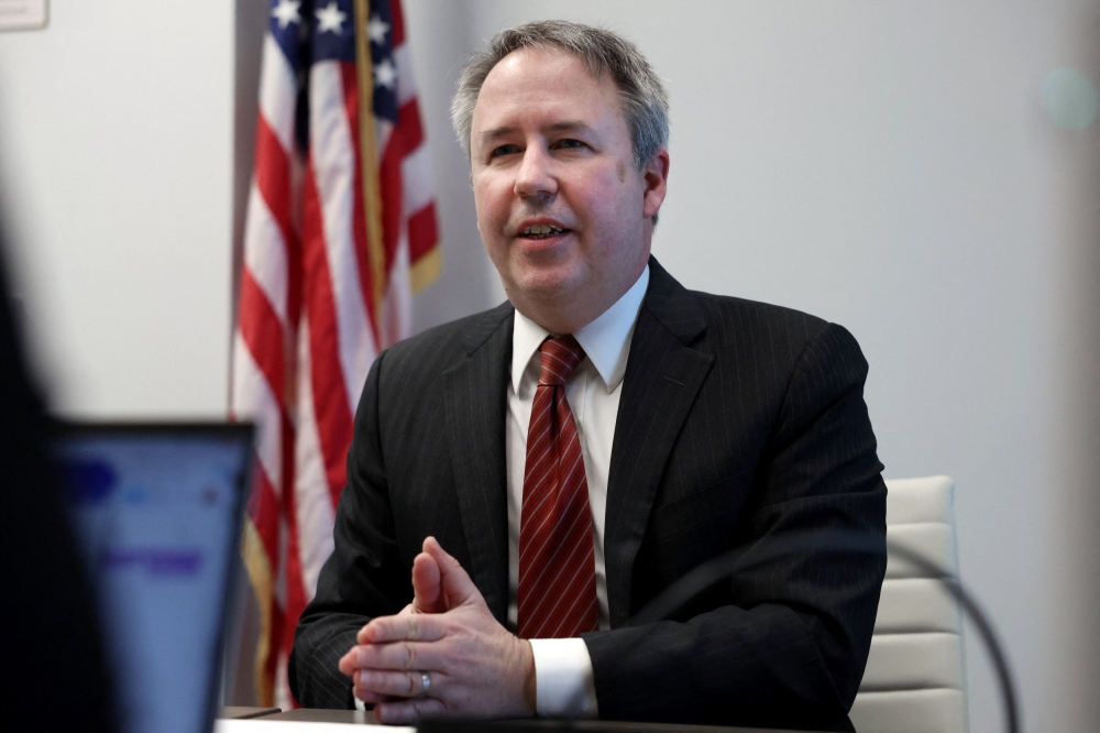 David Huitema, Director of the Office of Government Ethics, sits down with Reuters for his first interview on the job, at his office in Washington January 2, 2025. — Reuters pic  