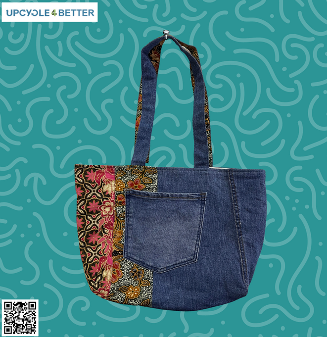 Upcycle4better denim batik bag. — Picture courtesy of Upcycle4better 