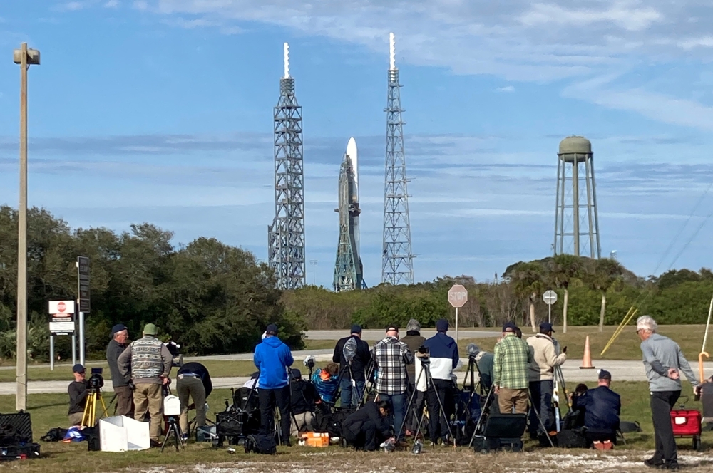 The NG-1 mission will carry a prototype of Blue Ring, a Defence Department spacecraft envisioned as a versatile satellite deployment platform, which will remain on board the rocket’s second stage for the duration of the six-hour test flight. — AFP pic