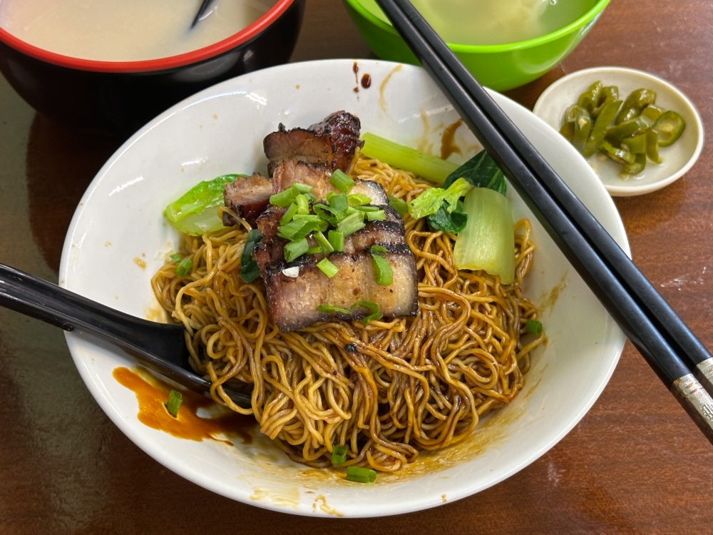 Char Siu Wantan Mee is a crowd favourite here with its springy noodles and tender BBQ pork with a thin, caramelised crust. — Picture by Lee Khang Yi