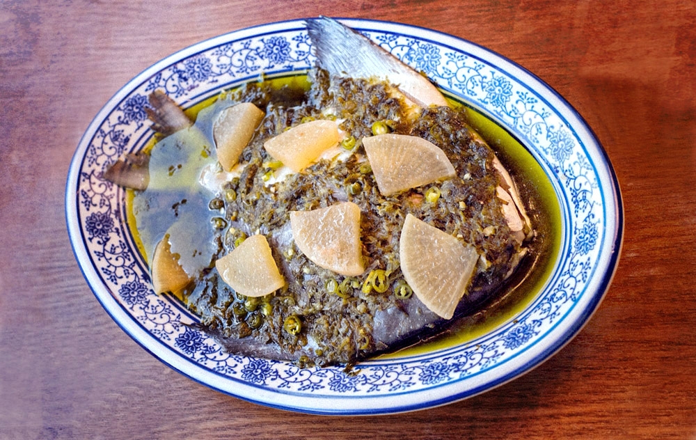 Steamed Silver Pomfret — Picture courtesy of Fifty Tales