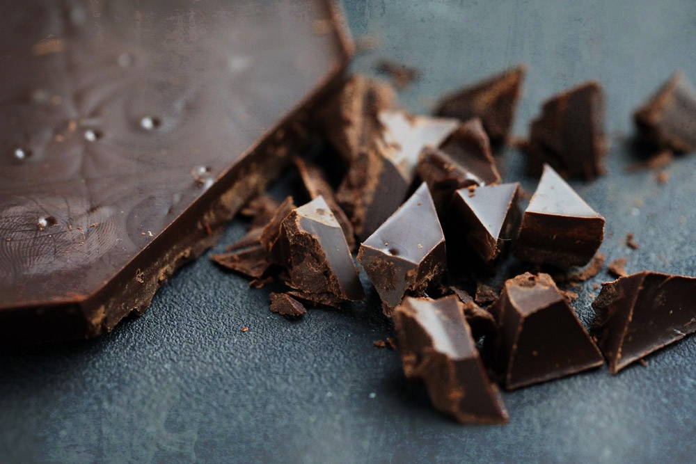 Coarsely chop the dark chocolate — Picture by CK Lim