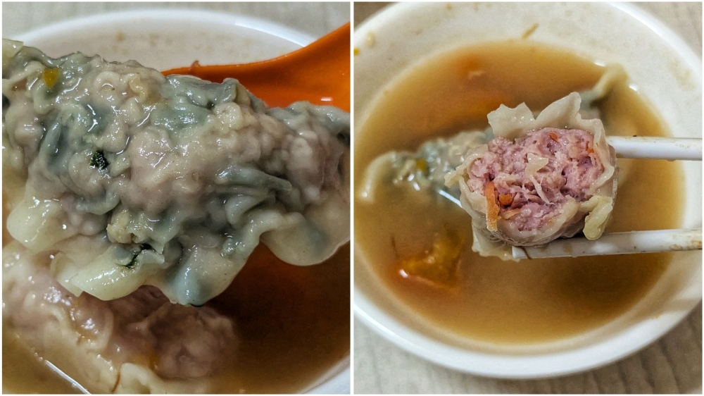 Soup dumplings, leek on the left, and ‘sengkuang’ and carrots on the right  — Picture by Ethan Lau