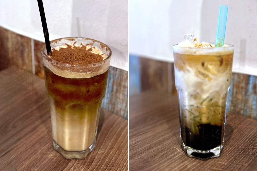 Earl Grey Cham (left). Cendol Kopi (right). — Pictures by CK Lim