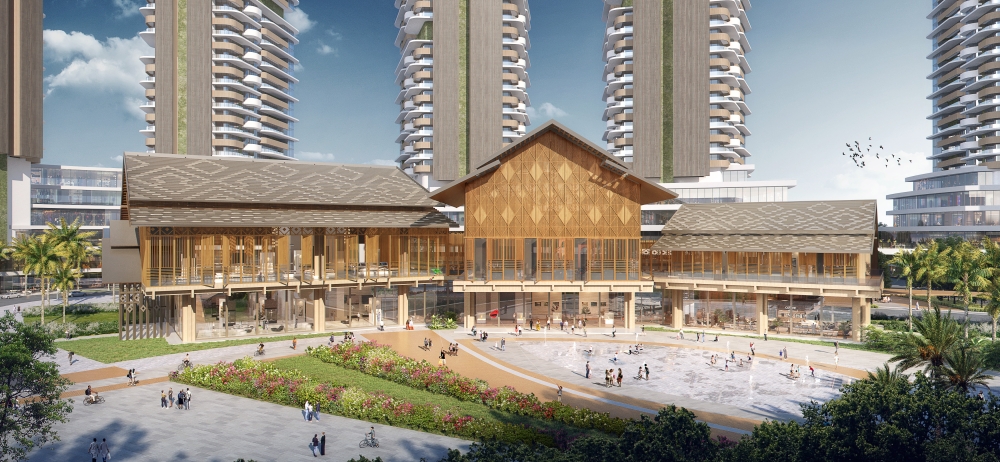 Artist impression of Ipoh Sentral which is expected to be built in the span of 20 years of time behind the iconic Ipoh Railway Station in Ipoh Perak.