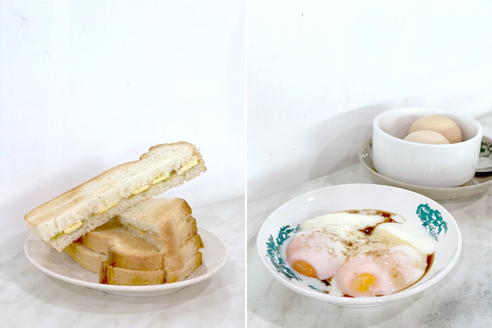 Butter 'kaya' toast, perfect when dipped into a saucer of half boiled eggs. — Picture by CK Lim