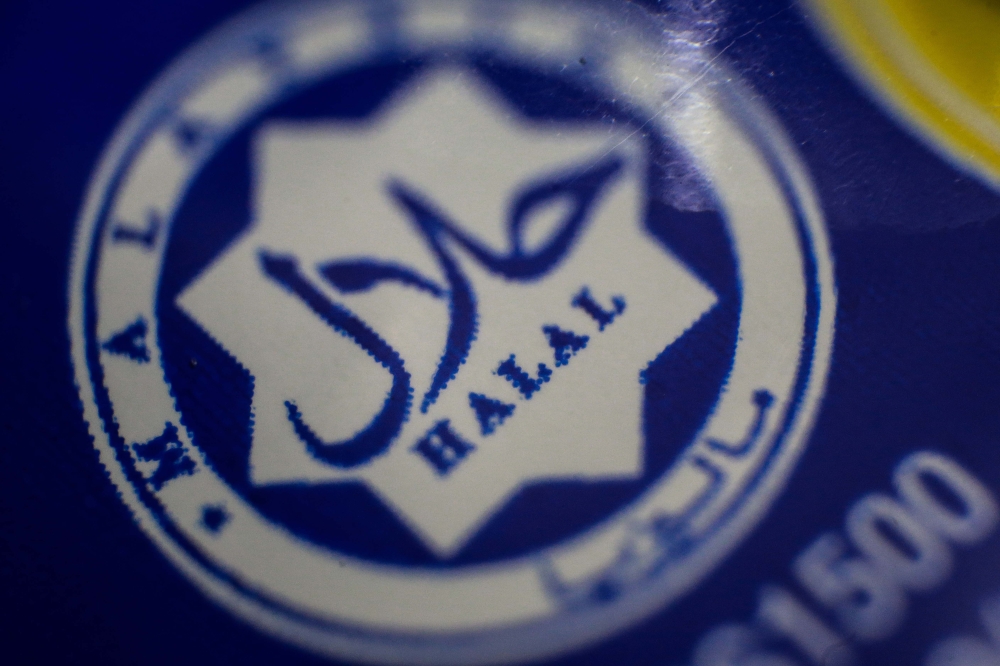 An undated file photograph shows the halal logo on product packaging in Kuala Selangor. — Picture by Sayuti Zainudin