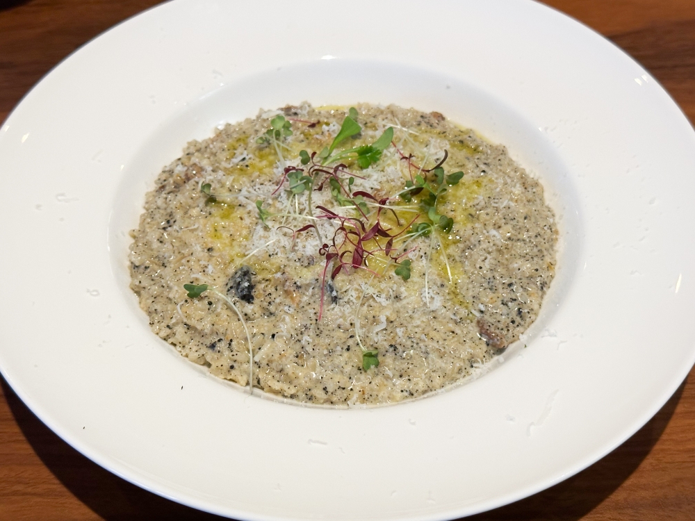 Truffle Risotto with a local twist using Bario rice still delivers creamy comfort without any mushy grains — Picture by Lee Khang Yi