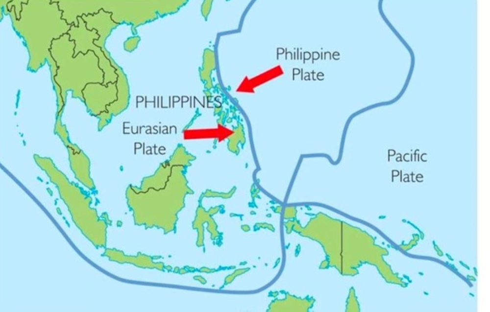 Sabah is located near the boundaries of the Eurasian and Philippine Sea Plates. — The Borneo Post pic