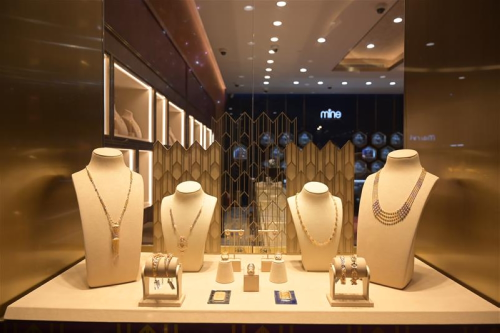 Gold jewellery being displayed at one of the Malabar Gold and Jewellery shops. — Picture courtesy of Malabar Gold and Jewellery.