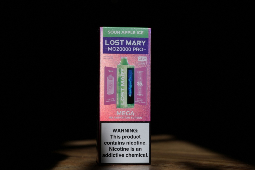 A view of a Lost Mary vape cartridge in New York City, U.S., October 23, 2024. — Reuters pic