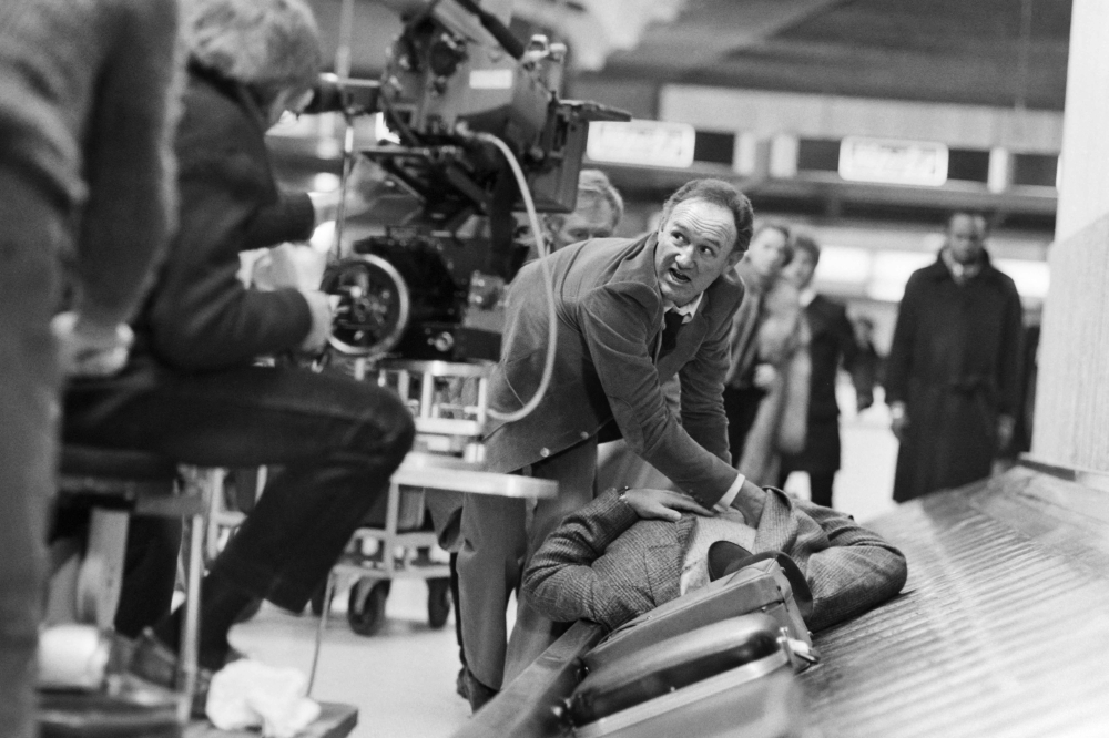 Photo taken on January 7, 1985 in Paris shows US actor Gene Hackman during the filming of the thriller 